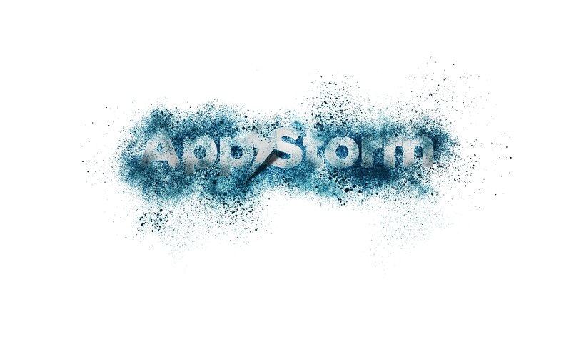 AppStorm logo with blue powder effect