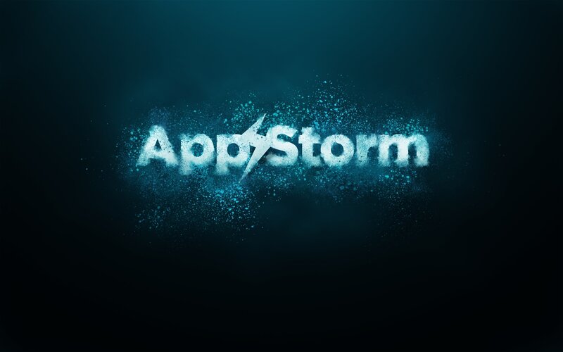 AppStorm logo with particle effect