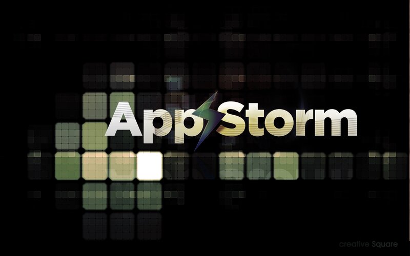 AppStorm logo with pixel art background