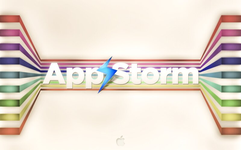 AppStorm logo with rainbow stripes