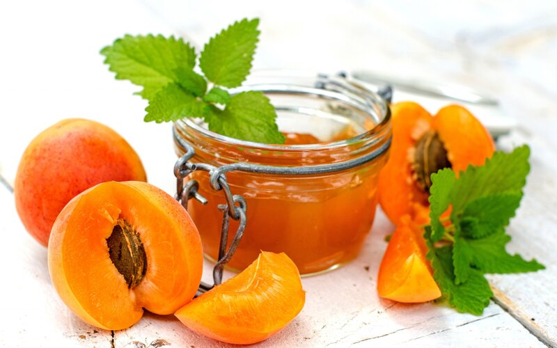 Apricot Jam in Jar — Orange