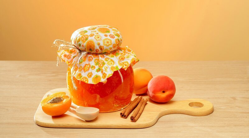 Apricot Jam in Jar — Orange, Warm, Afternoon