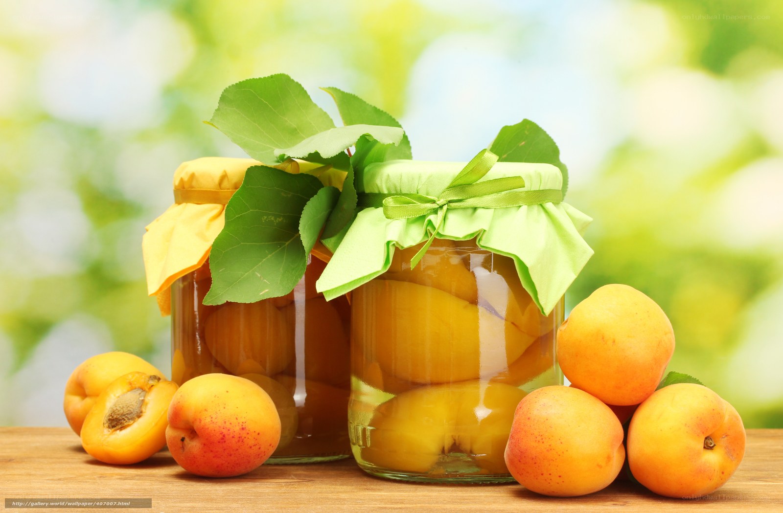 apricot jam in jars
