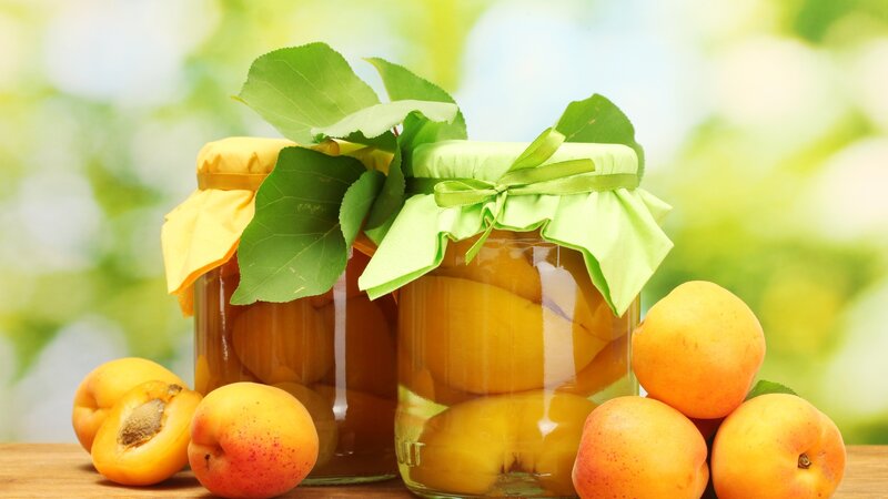 Apricot Jam Jars — Green, Fresh