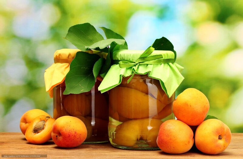 Apricot Jam Jars — Green