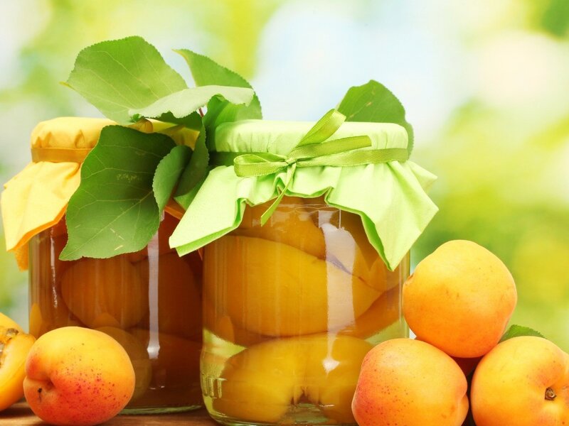 Apricot Jam Jars — Yellow, Fresh