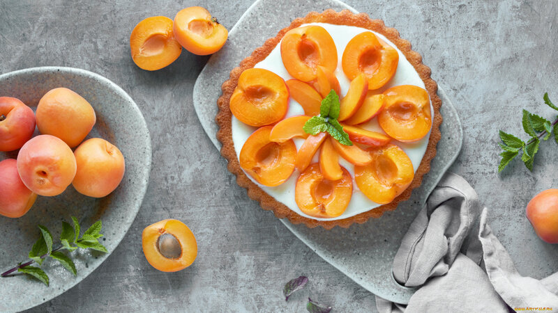 Apricot Tart on Table