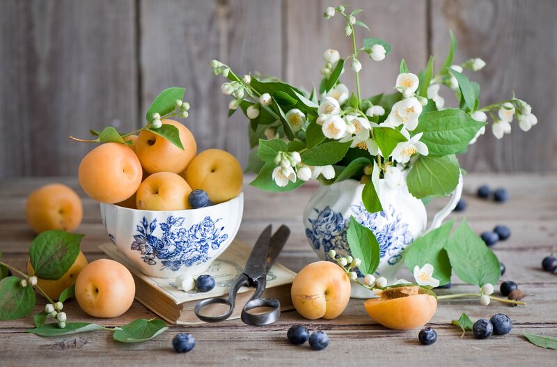 Apricots and Blueberries