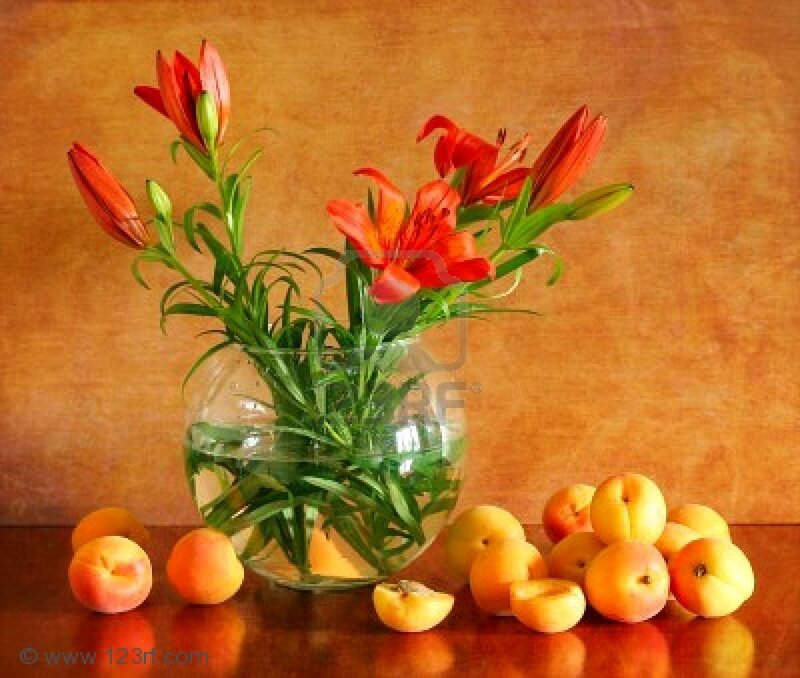 Apricots and Lilies