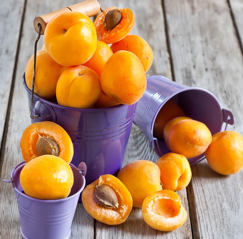 Apricots in Buckets