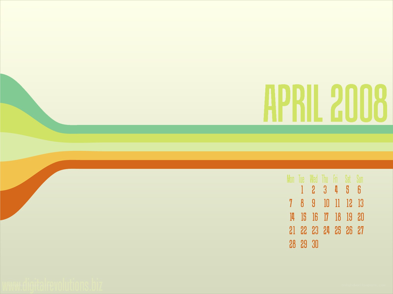 April 2008 calendar wallpaper