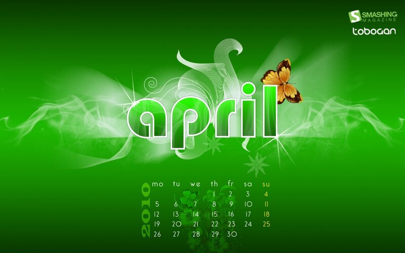 April 2010 calendar wallpaper