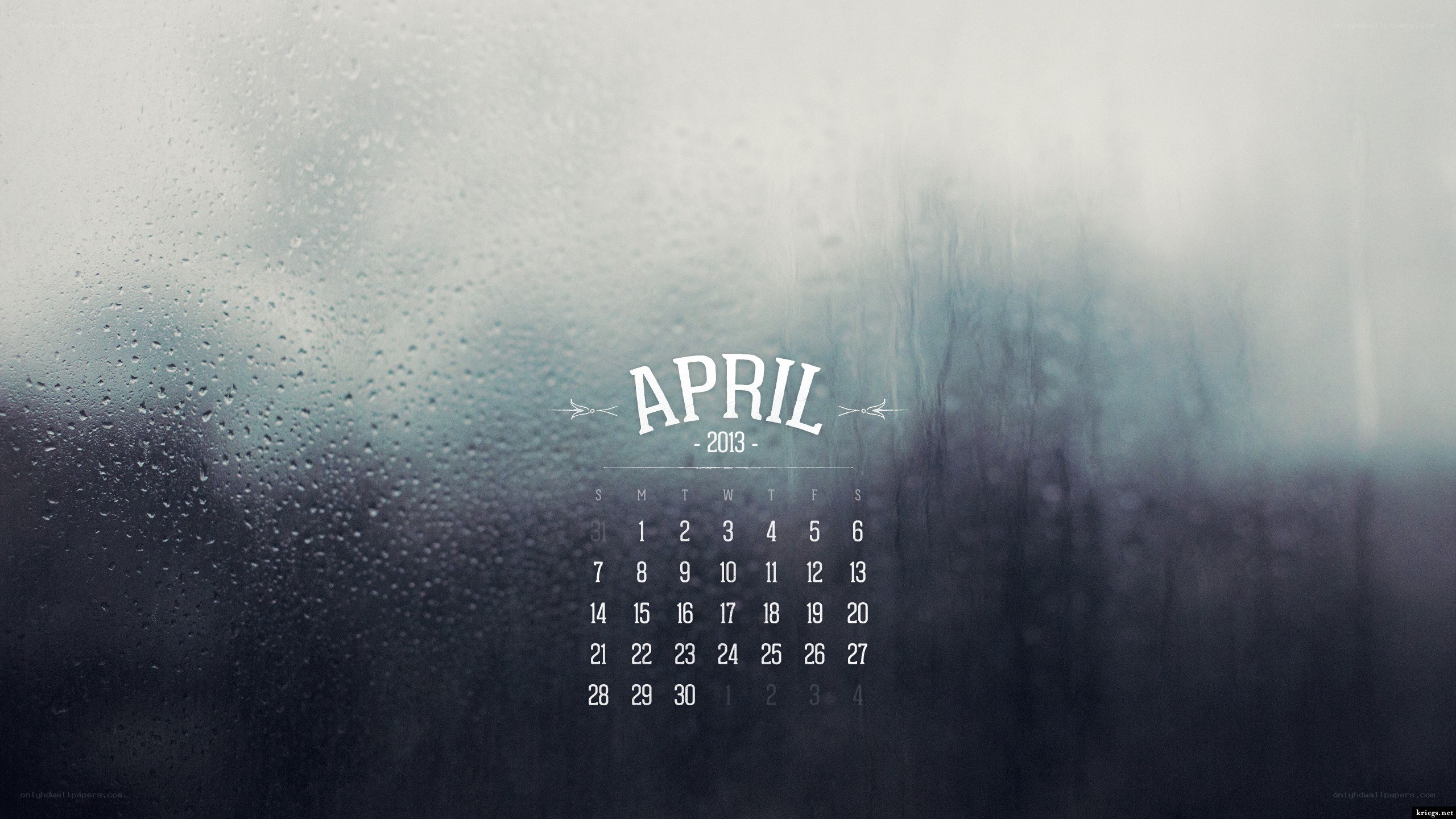 April 2013 calendar wallpaper