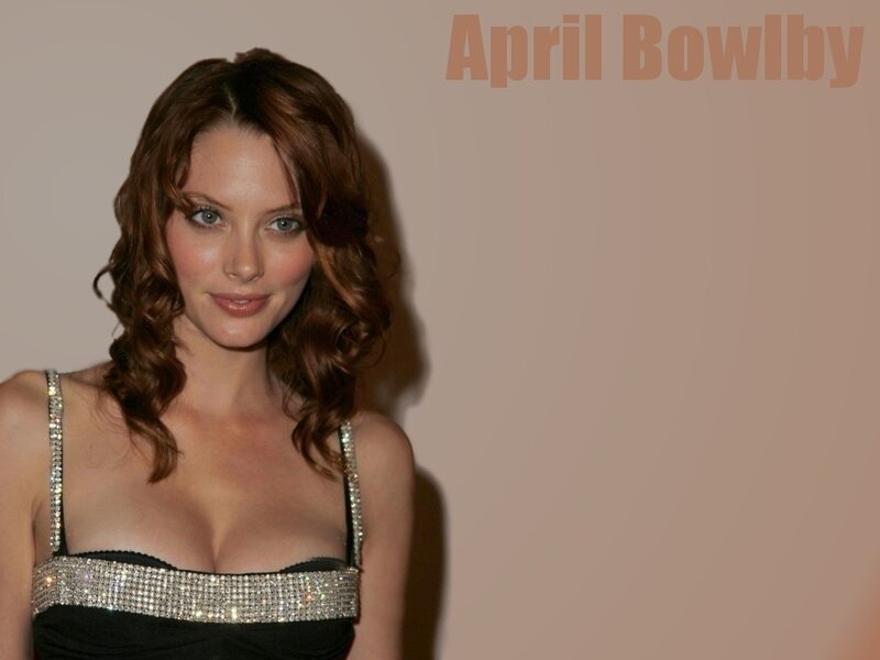 April Bowlby in a sparkly dress