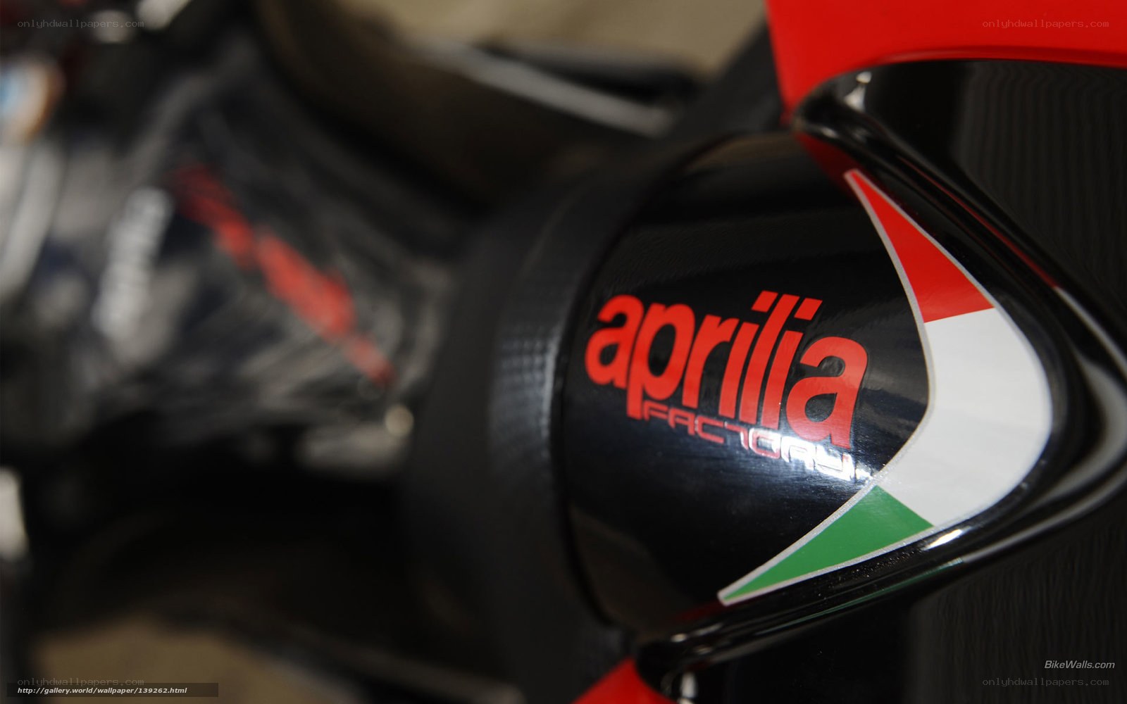 Aprilia Factory logo close-up