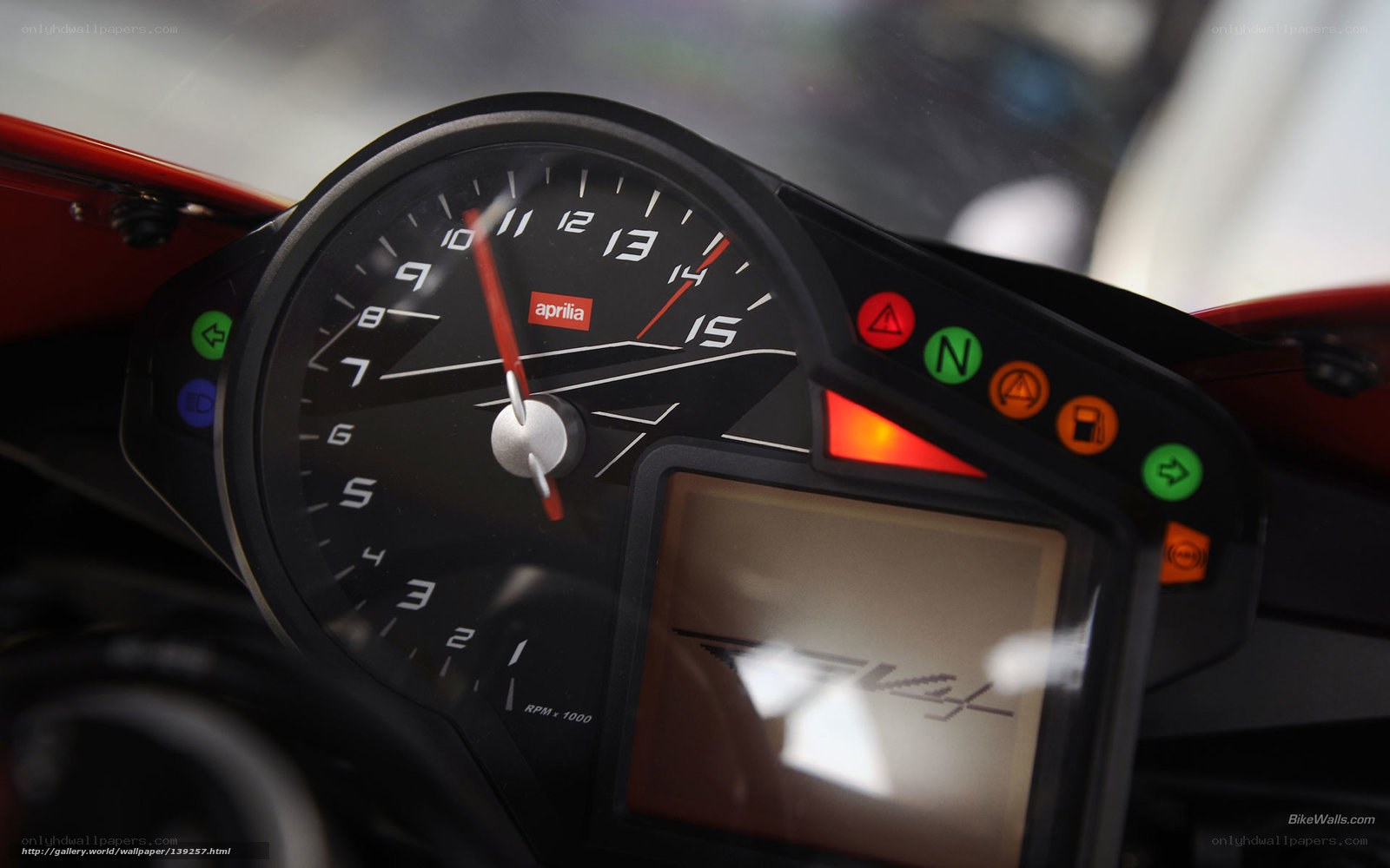 Aprilia motorcycle dashboard
