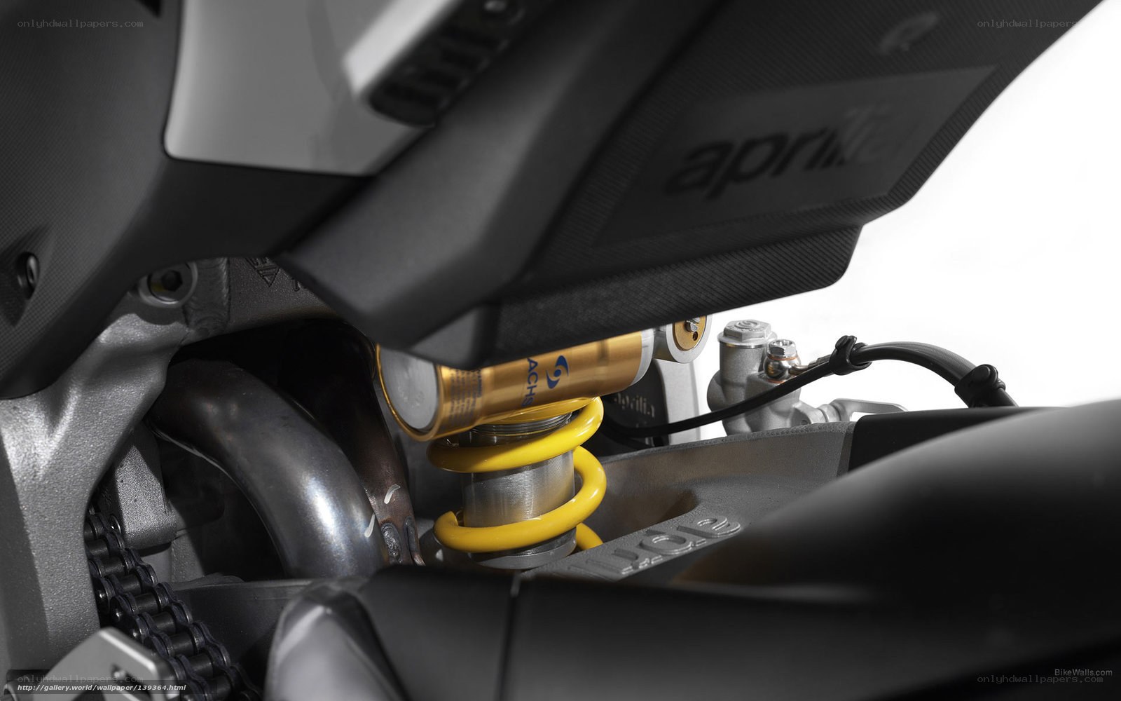 Aprilia motorcycle engine detail
