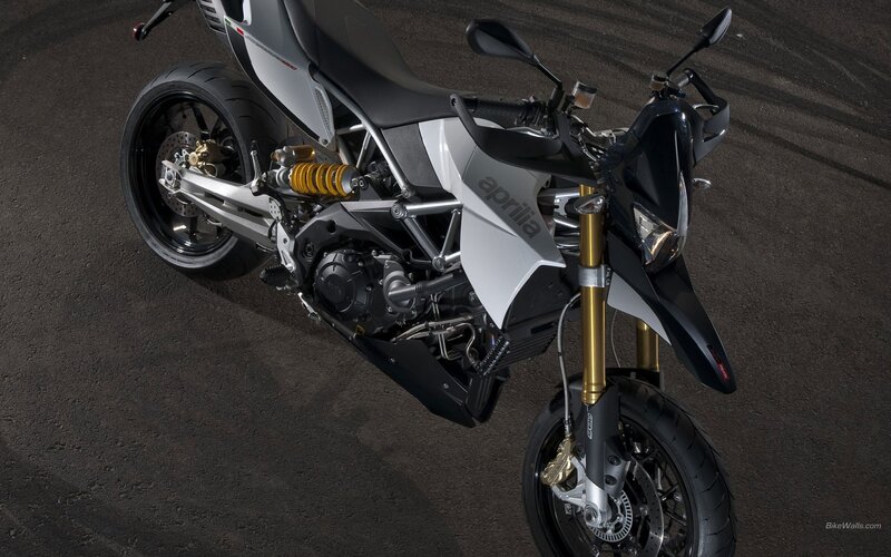 Aprilia motorcycle from above