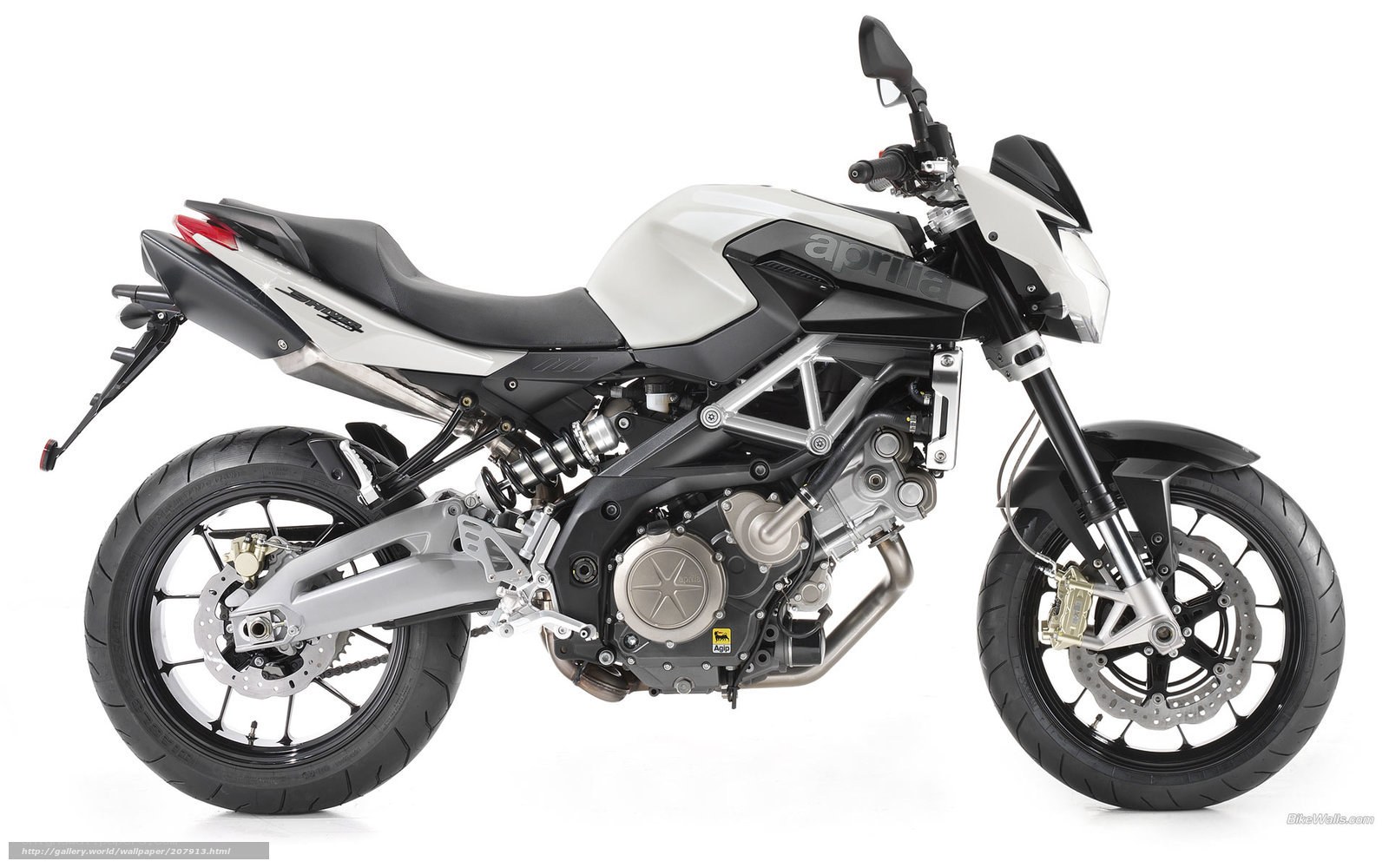 Aprilia motorcycle side view