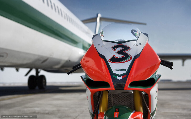 Aprilia Racing Motorcycle — Red