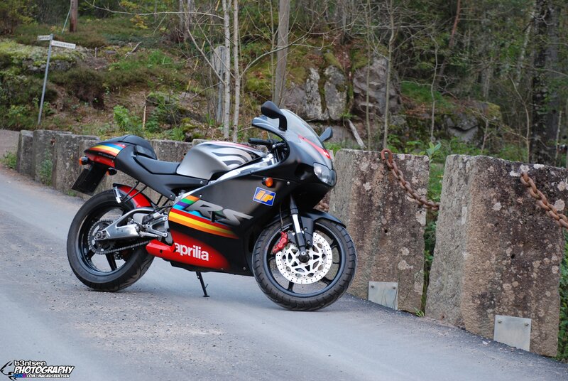 Aprilia RS motorcycle on road