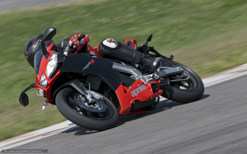 Aprilia RS4 on racetrack