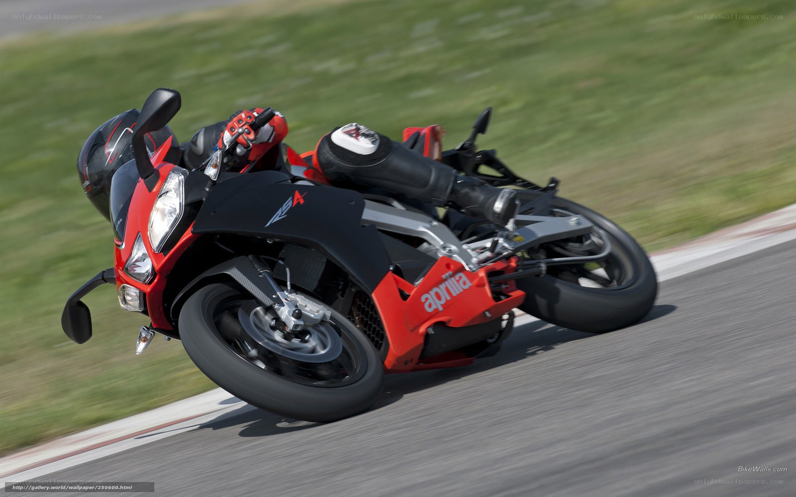 Aprilia RS4 on racetrack