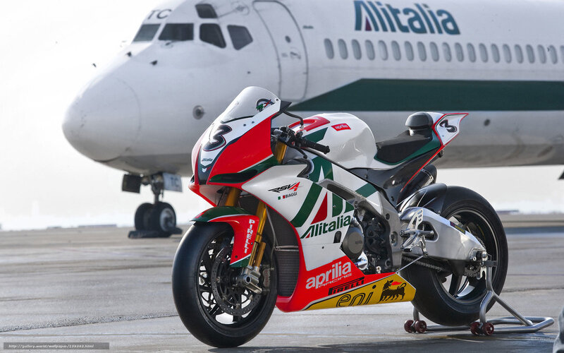 Aprilia RSV4 motorcycle on tarmac