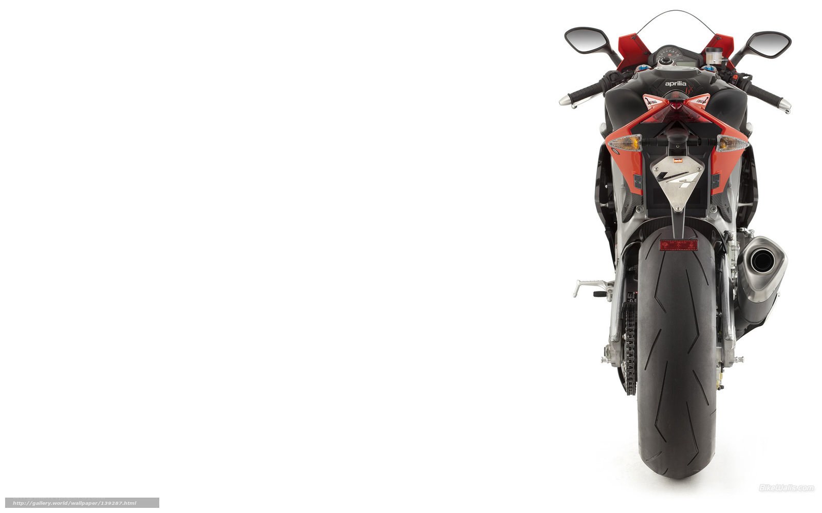 Aprilia RSV4 motorcycle rear view