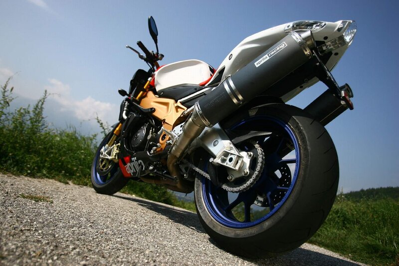Aprilia RSV4 Motorcycle — White, Outdoor, Afternoon