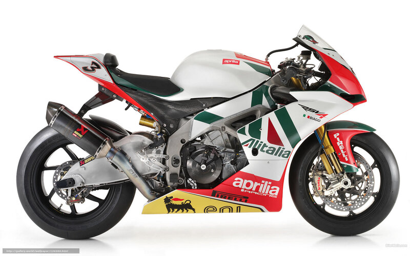 Aprilia RSV4 Race Motorcycle — White, Neutral