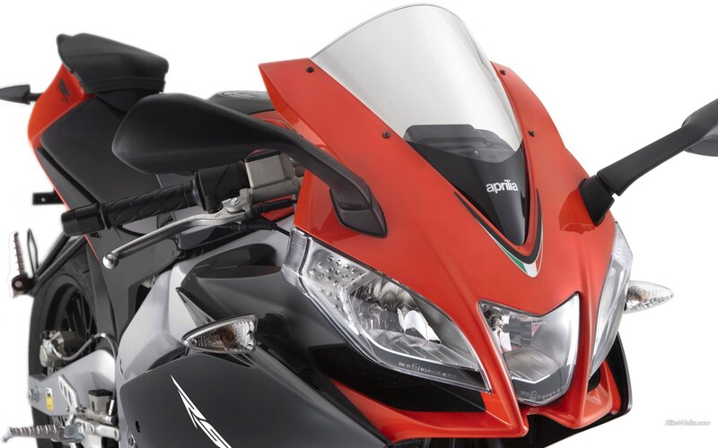 Aprilia sport motorcycle front view