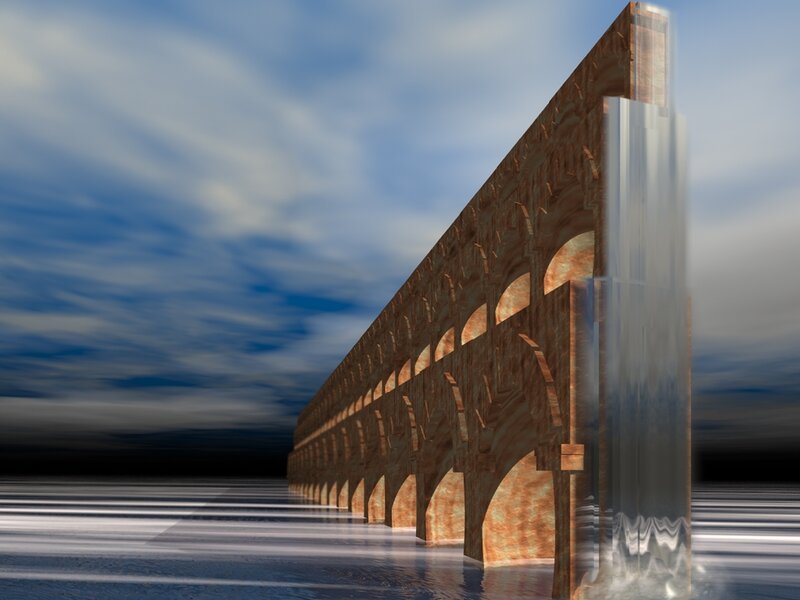 Aqua bridge in motion