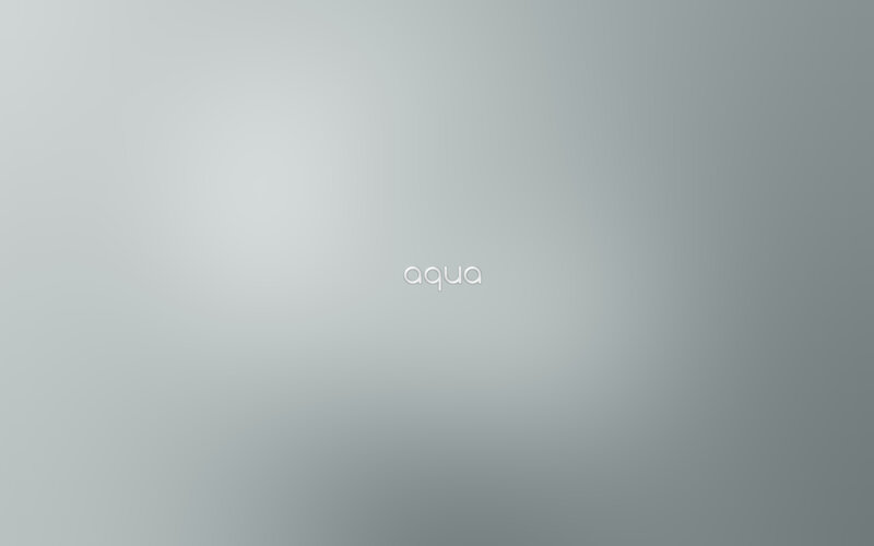 aqua logo on gradient