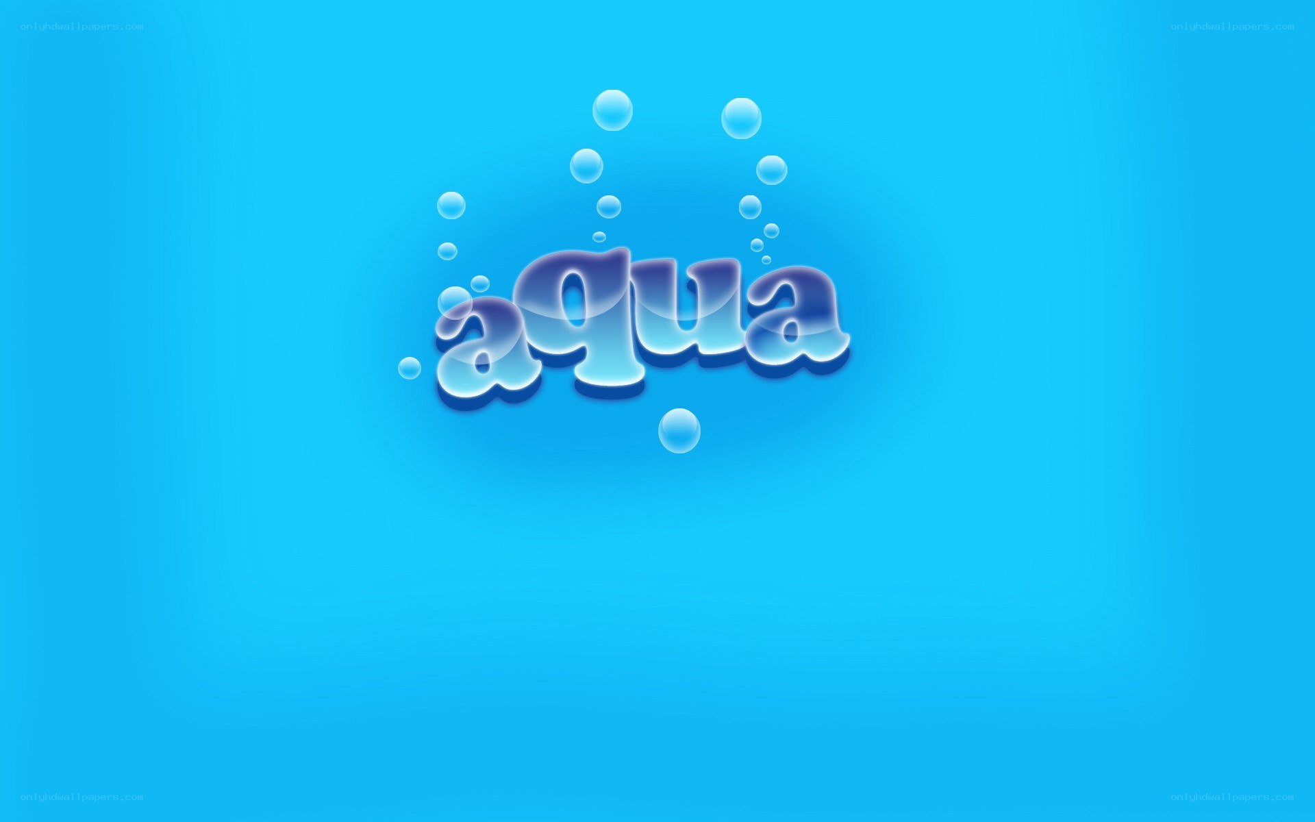 aqua text with bubbles