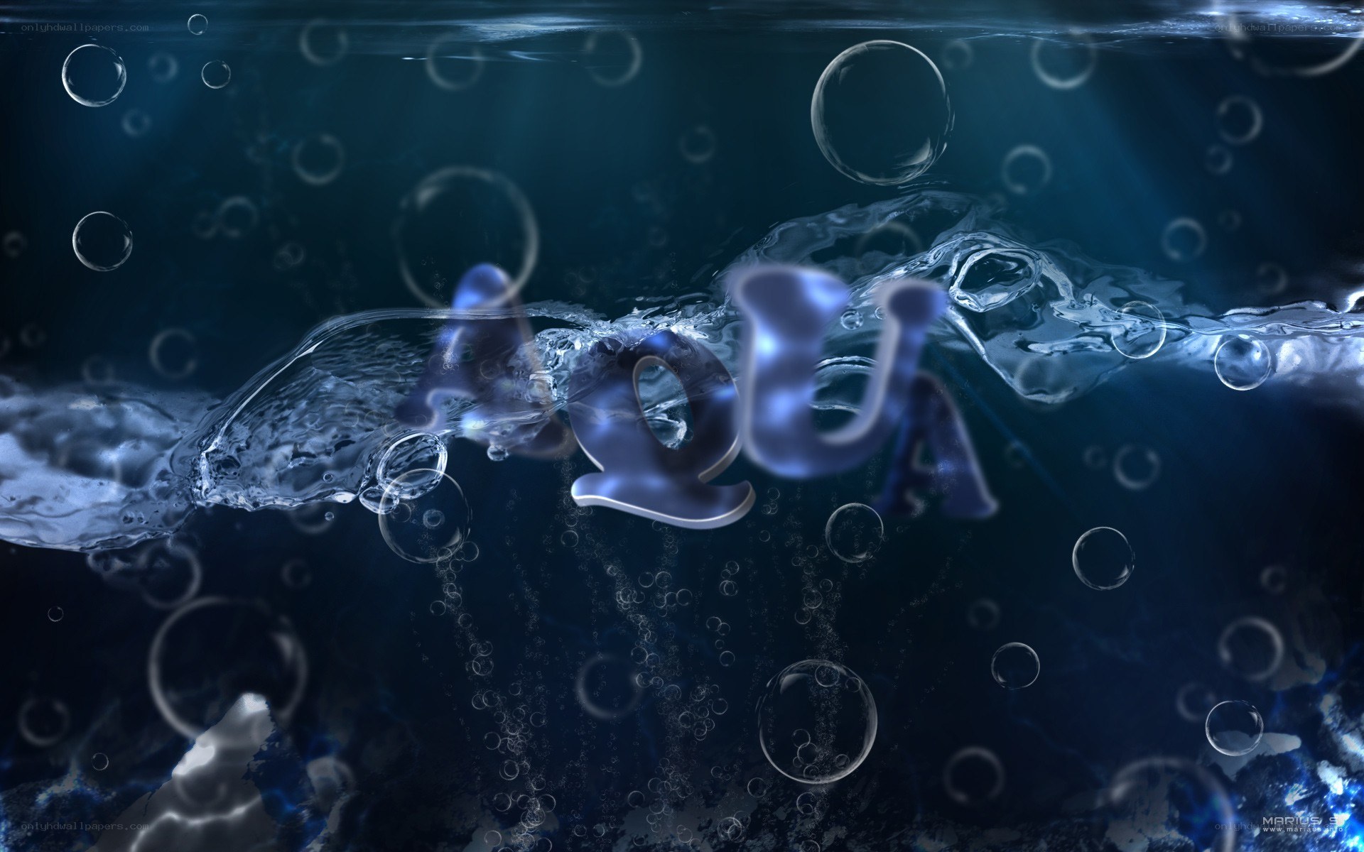 Aqua underwater scene