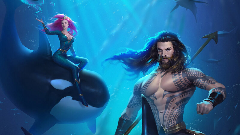 Aquaman and Mera Underwater