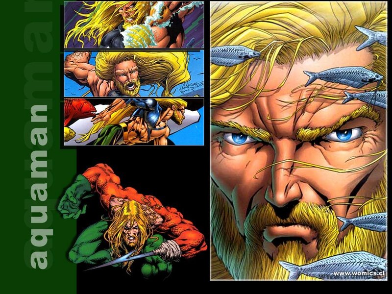 Aquaman comic panels collage