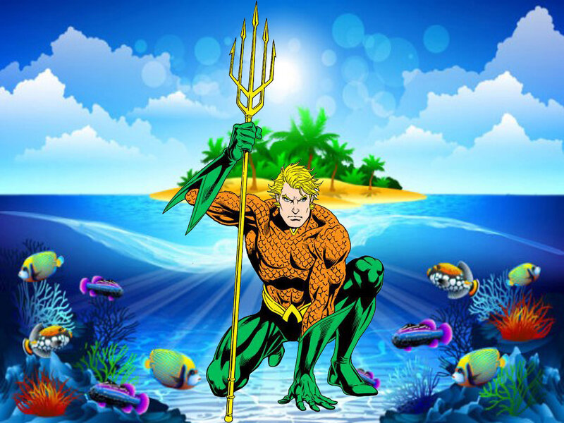 Aquaman Holding Trident