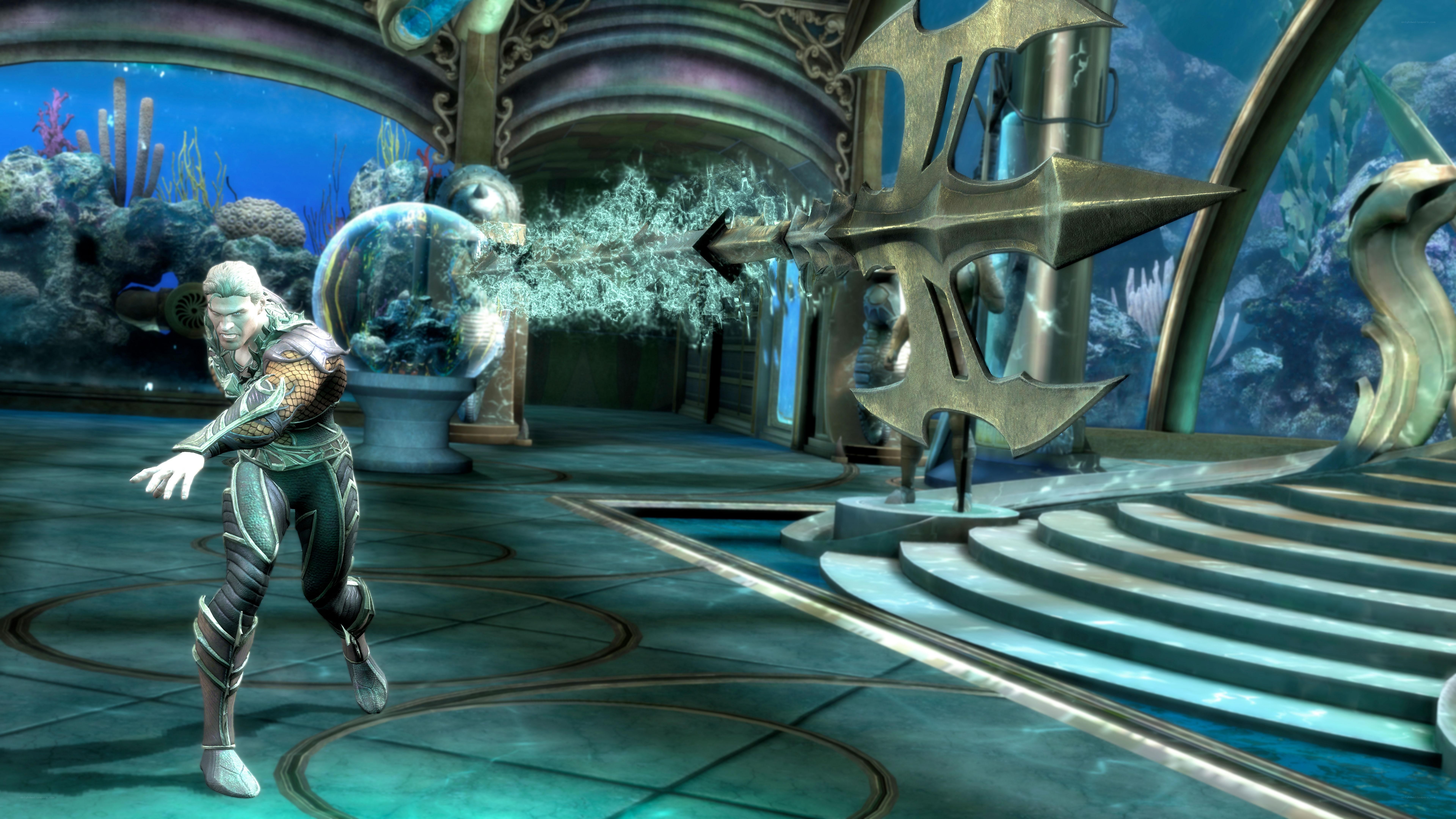 Aquaman in underwater palace