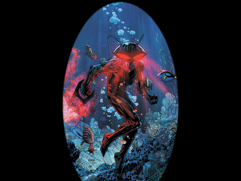 Aquaman in Underwater Scene