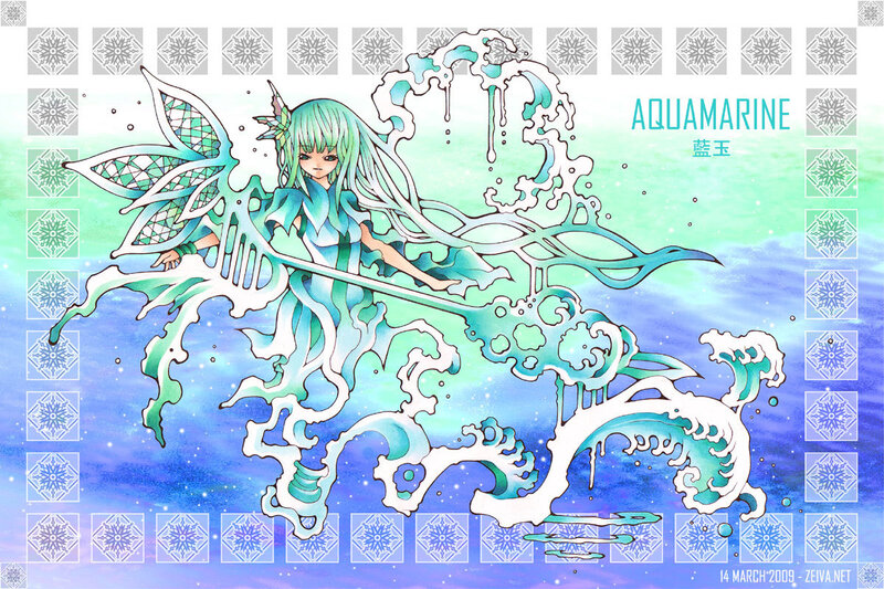 Aquamarine fairy character art