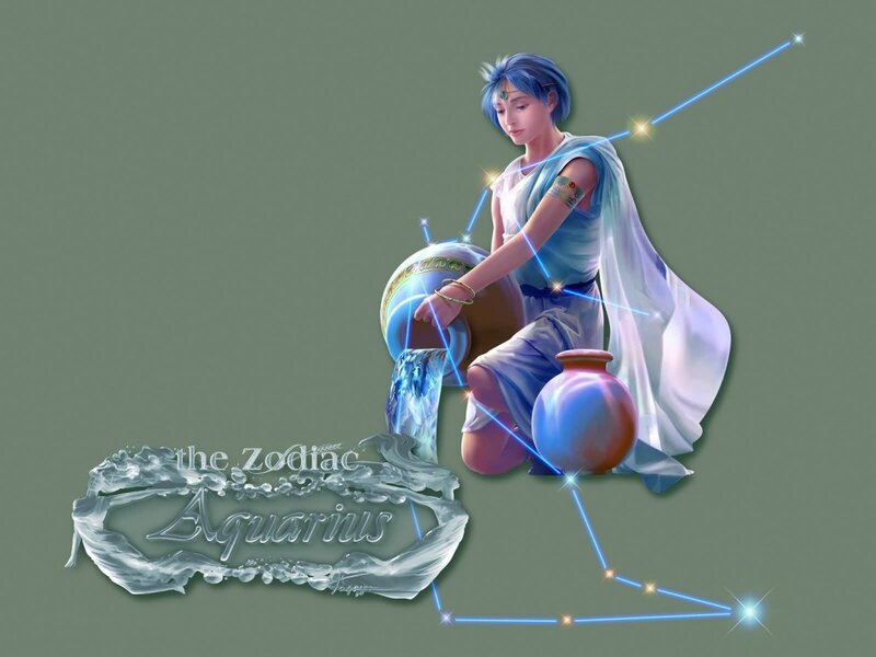 Aquarius zodiac sign illustration