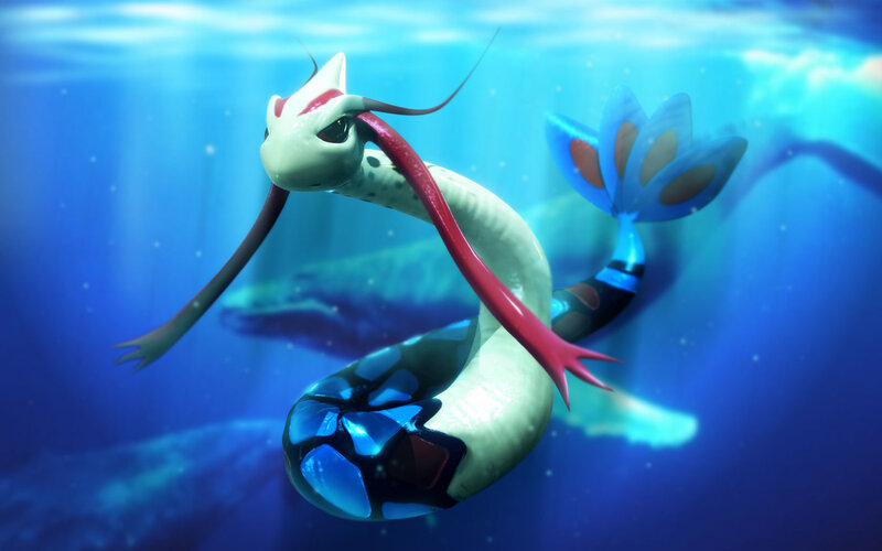 Aquatic Pokémon in the deep sea