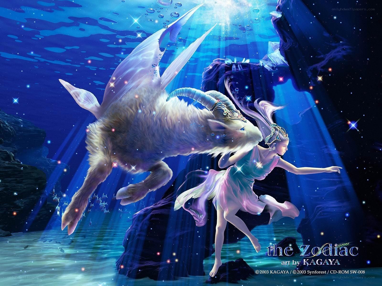 Aquatic zodiac art