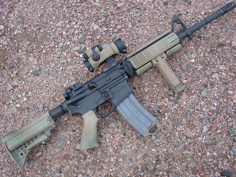 AR-15 rifle with optic