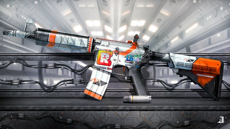 AR-15 Rifle with Skin