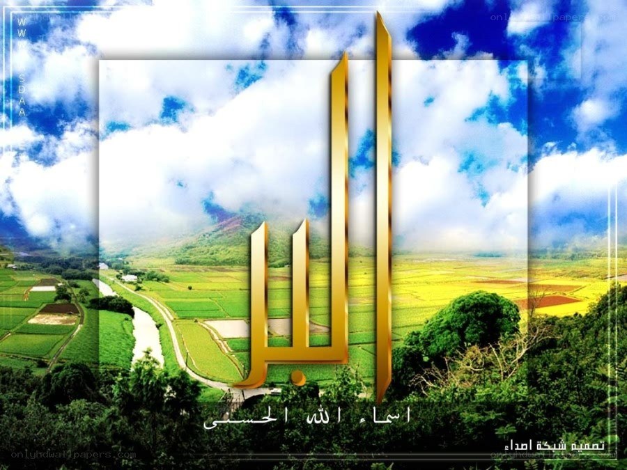 Arabian landscape with Arabic text