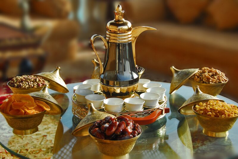 Arabic coffee and dates set