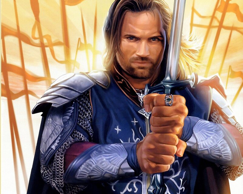 Aragorn with a sword